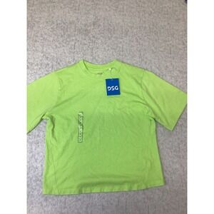 DSG Girls Cotton Graphic Tee Washed Neon Pear‎ Lime Green Size Small NWT
